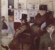Jean-Louis Forain In the  Cafe oil on canvas